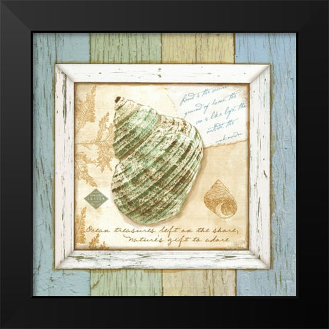 Sea Treasures VI Black Modern Wood Framed Art Print by Beth Anne Creative