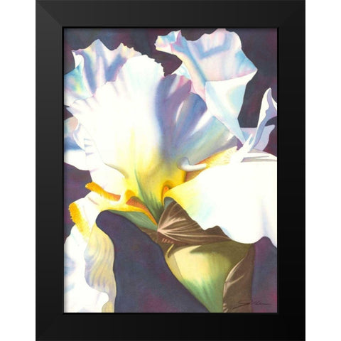 Blue Iris I Black Modern Wood Framed Art Print by Higby, Jason