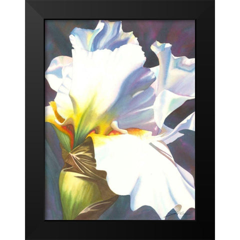 Blue Iris II Black Modern Wood Framed Art Print by Higby, Jason