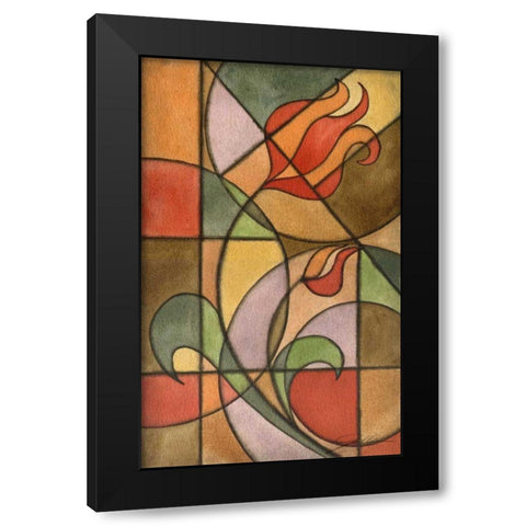 Craftsman Flower II Black Modern Wood Framed Art Print with Double Matting by Higby, Jason
