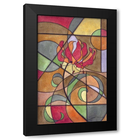 Craftsman Flower IV Black Modern Wood Framed Art Print with Double Matting by Higby, Jason