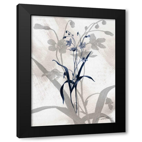 Indigo Bloom III Black Modern Wood Framed Art Print by Butler, John