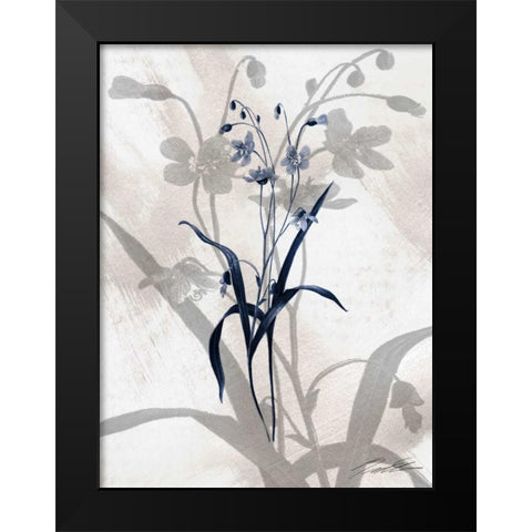 Indigo Bloom III Black Modern Wood Framed Art Print by Butler, John