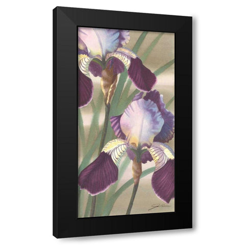 Asian Iris II Black Modern Wood Framed Art Print by Higby, Jason