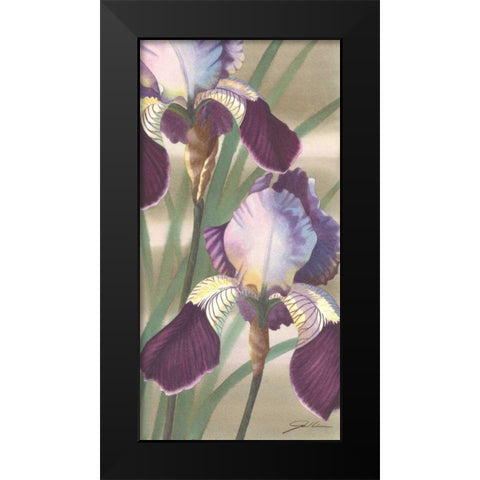 Asian Iris II Black Modern Wood Framed Art Print by Higby, Jason
