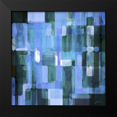 Modular Tiles III Black Modern Wood Framed Art Print by Burghardt, James