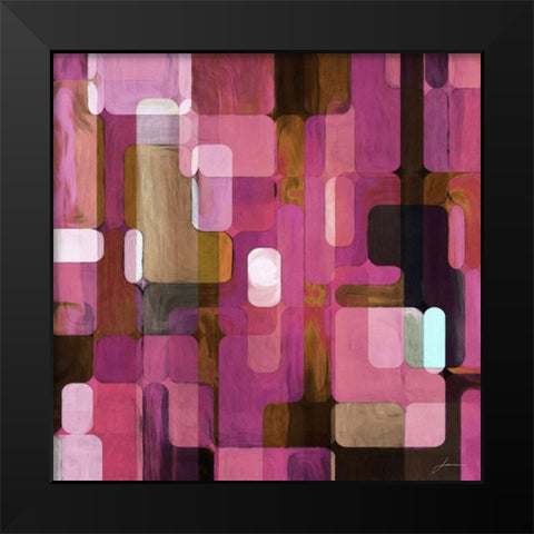 Modular Tiles IV Black Modern Wood Framed Art Print by Burghardt, James