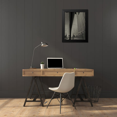 Skyrise View I Black Modern Wood Framed Art Print by Ling, Tang