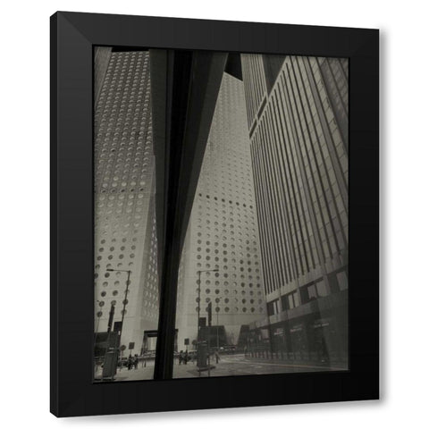 Skyrise View I Black Modern Wood Framed Art Print by Ling, Tang