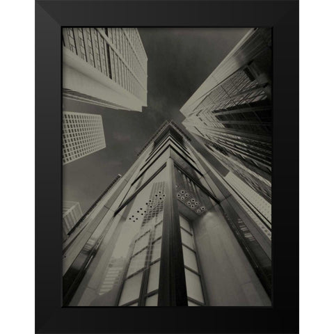 Skyrise View IV Black Modern Wood Framed Art Print by Ling, Tang