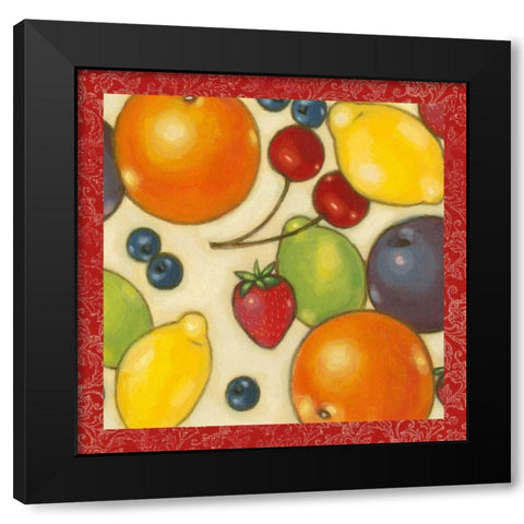 Fruit Medley II Black Modern Wood Framed Art Print by Wyatt Jr., Norman
