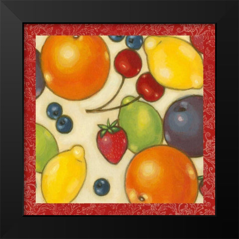 Fruit Medley II Black Modern Wood Framed Art Print by Wyatt Jr., Norman