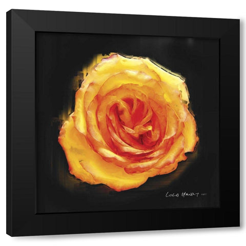 Vibrant Flower II Black Modern Wood Framed Art Print by Henry, Lola