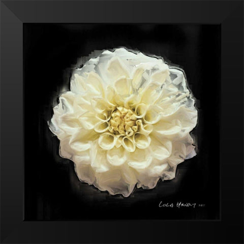 Vibrant Flower V Black Modern Wood Framed Art Print by Henry, Lola