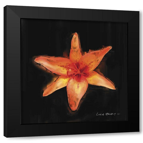 Vibrant Flower VI Black Modern Wood Framed Art Print by Henry, Lola