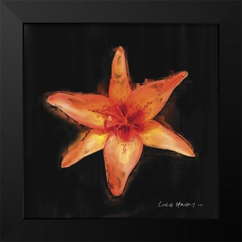 Vibrant Flower VI Black Modern Wood Framed Art Print by Henry, Lola