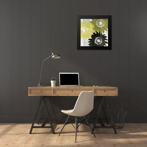 Bloomer Squares I Black Modern Wood Framed Art Print by Burghardt, James