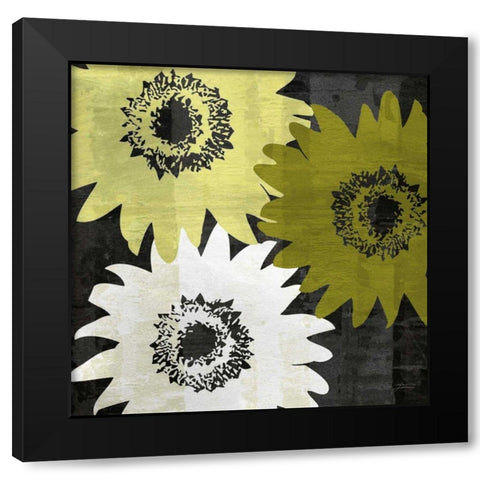 Bloomer Squares II Black Modern Wood Framed Art Print by Burghardt, James