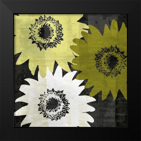 Bloomer Squares II Black Modern Wood Framed Art Print by Burghardt, James