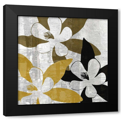 Bloomer Squares III Black Modern Wood Framed Art Print by Burghardt, James