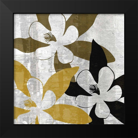 Bloomer Squares III Black Modern Wood Framed Art Print by Burghardt, James