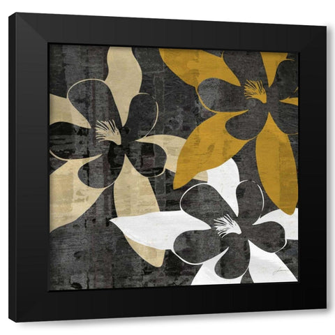 Bloomer Squares IV Black Modern Wood Framed Art Print by Burghardt, James