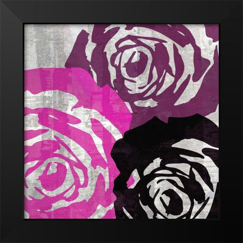 Bloomer Squares V Black Modern Wood Framed Art Print by Burghardt, James