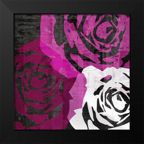 Bloomer Squares VI Black Modern Wood Framed Art Print by Burghardt, James