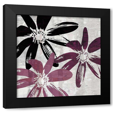 Bloomer Squares VII Black Modern Wood Framed Art Print by Burghardt, James