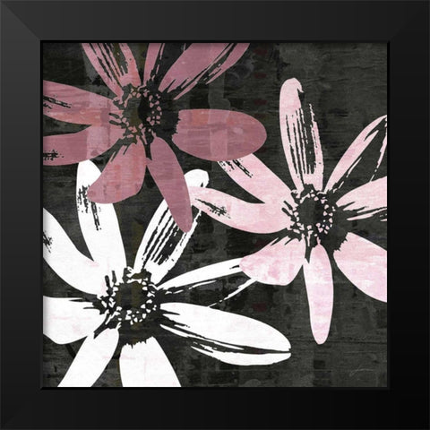 Bloomer Squares VIII Black Modern Wood Framed Art Print by Burghardt, James