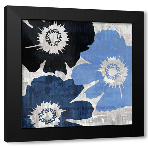 Bloomer Squares XIII Black Modern Wood Framed Art Print by Burghardt, James