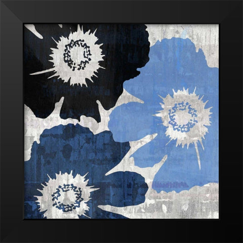Bloomer Squares XIII Black Modern Wood Framed Art Print by Burghardt, James