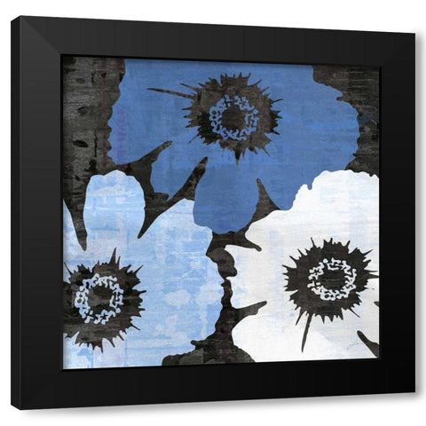 Bloomer Squares XIV Black Modern Wood Framed Art Print with Double Matting by Burghardt, James