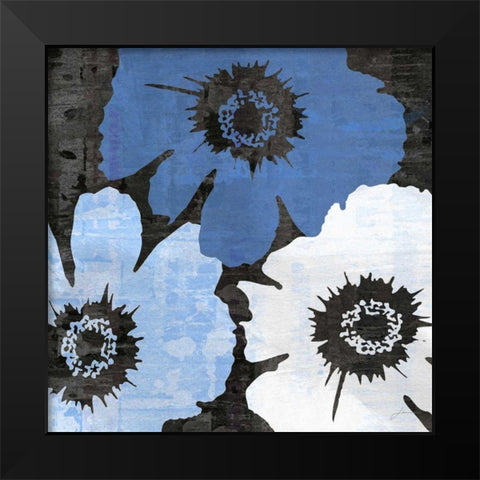Bloomer Squares XIV Black Modern Wood Framed Art Print by Burghardt, James