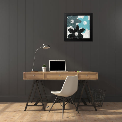 Bloomer Squares XV Black Modern Wood Framed Art Print by Burghardt, James