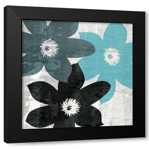 Bloomer Squares XV Black Modern Wood Framed Art Print with Double Matting by Burghardt, James