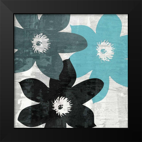 Bloomer Squares XV Black Modern Wood Framed Art Print by Burghardt, James