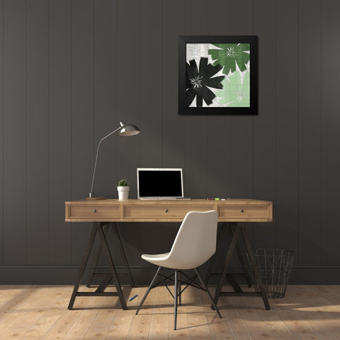 Bloomer Squares XVII Black Modern Wood Framed Art Print by Burghardt, James