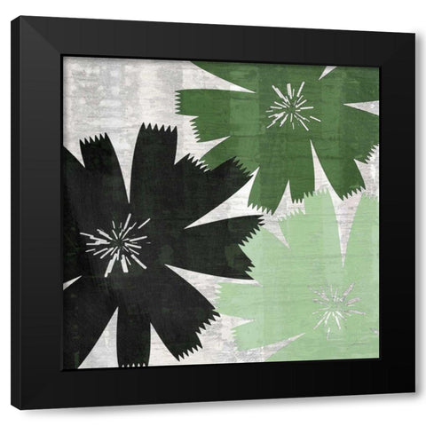 Bloomer Squares XVII Black Modern Wood Framed Art Print by Burghardt, James