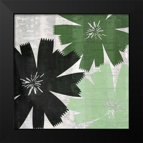 Bloomer Squares XVII Black Modern Wood Framed Art Print by Burghardt, James