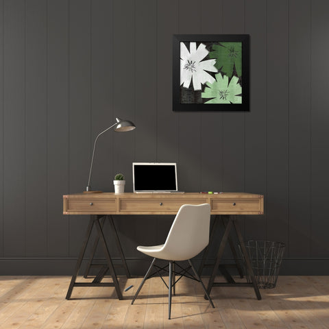 Bloomer Squares XVIII Black Modern Wood Framed Art Print by Burghardt, James