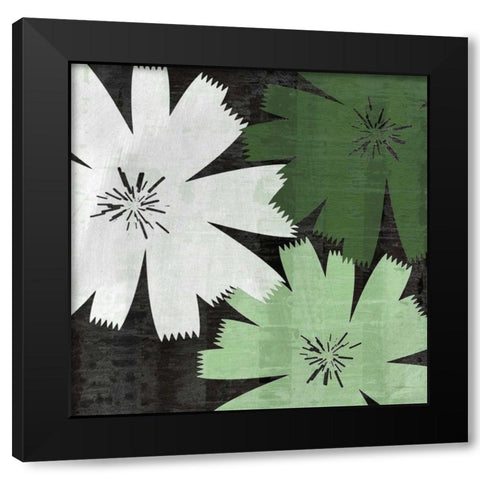 Bloomer Squares XVIII Black Modern Wood Framed Art Print by Burghardt, James