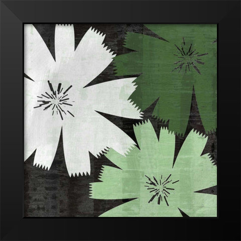 Bloomer Squares XVIII Black Modern Wood Framed Art Print by Burghardt, James