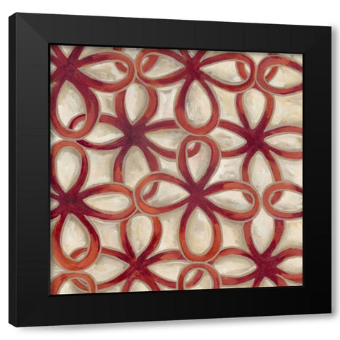 Chain Link II Black Modern Wood Framed Art Print with Double Matting by Deans, Karen