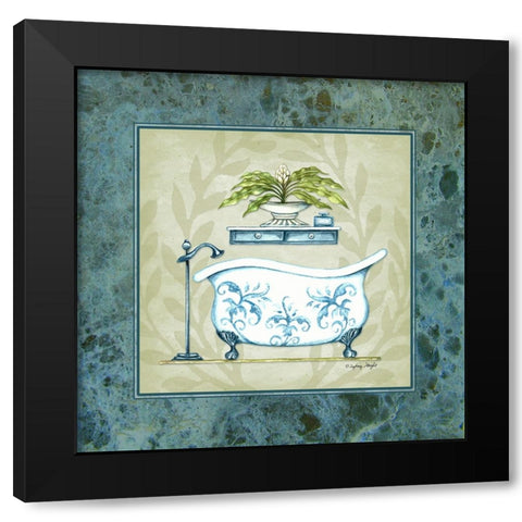 Bath Splash I Black Modern Wood Framed Art Print by Wright, Sydney