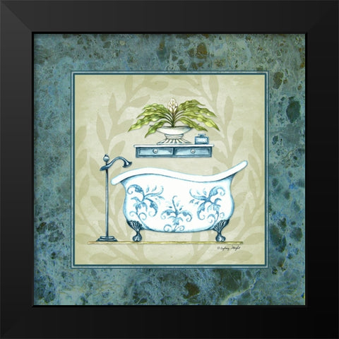 Bath Splash I Black Modern Wood Framed Art Print by Wright, Sydney