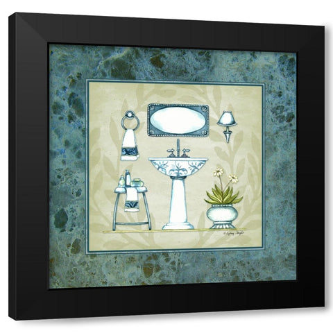 Bath Splash II Black Modern Wood Framed Art Print with Double Matting by Wright, Sydney