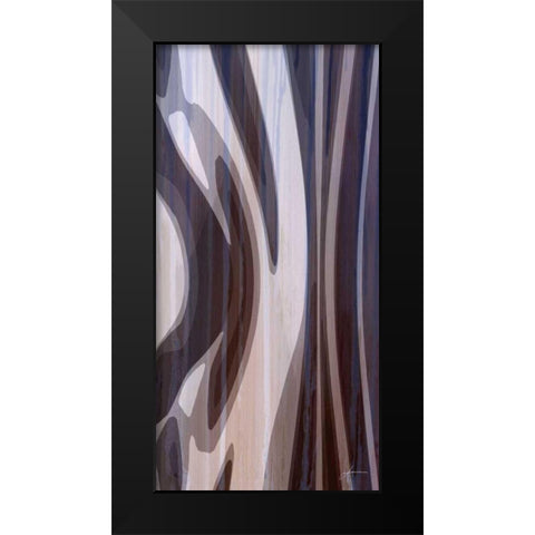 Bentwood Panel I Black Modern Wood Framed Art Print by Burghardt, James