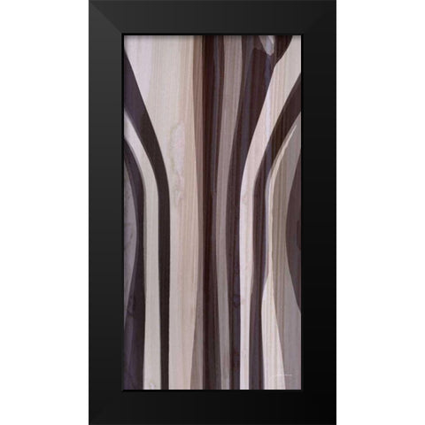 Bentwood Panel II Black Modern Wood Framed Art Print by Burghardt, James