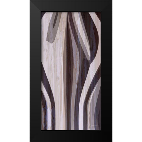 Bentwood Panel V Black Modern Wood Framed Art Print by Burghardt, James